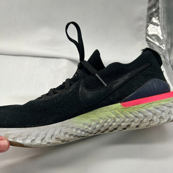 NIKE Epic React Flyknit 2 Pixel Running Shoes Sneakers- BQ8928-003- Men'… - Picture 8 of 12